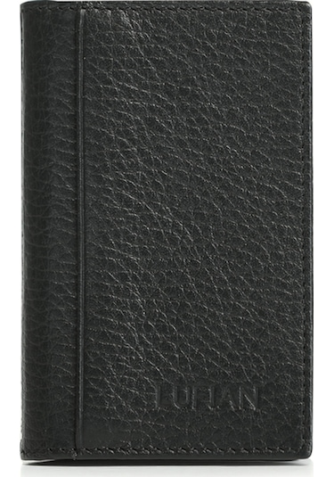 Lufian Cate Erkek Deri Kartlık Siyah Siyah 112240009100100 Siyah