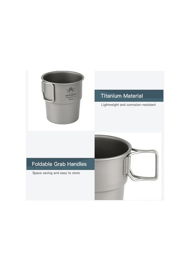 Fastbuy 300ml Saf Titanyum Kahve Fincanı - Hafif Ve Dayanıklı Diğer