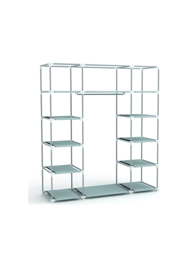 Beyazpazar Bez Dolap Metal Profilli Bez Dolap Portatif Bez Dolap Lacivert