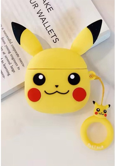 Airpods 1. Nesil Ve 2. Nesil Uyumlu Oyuncak Tasarımlı Kalın Koruyucu Silikon Kılıf Sarı Belirtilmemi Diğer