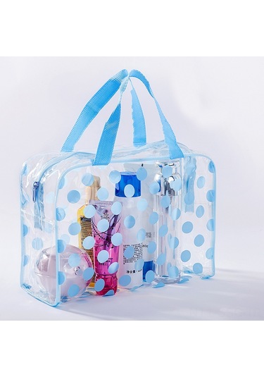 Springsun Mor Şeffaf Pvc Su Geçirmez Seyahat Organizer - Kozmetik Ve Tuvalet Malzemeleri İçin Taşınabilir Toz Koruma Depolama Çantası