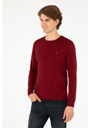 U.s. Polo Assn. Erkek Bordo Kazak /triko 50288888-vr014 Bordo