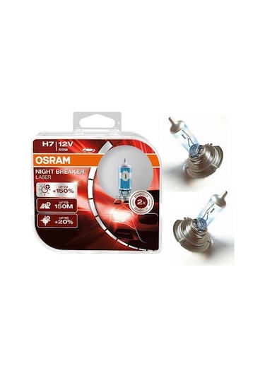 Osram Night Breaker Laser H7 Ampul Takımı %150 Daha Fazla Işık N11.5367