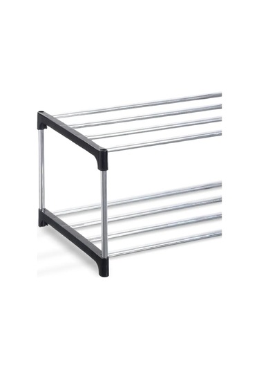 White Cube 2 Raflı Ayakkabı Sehpası 244500138 Siyah