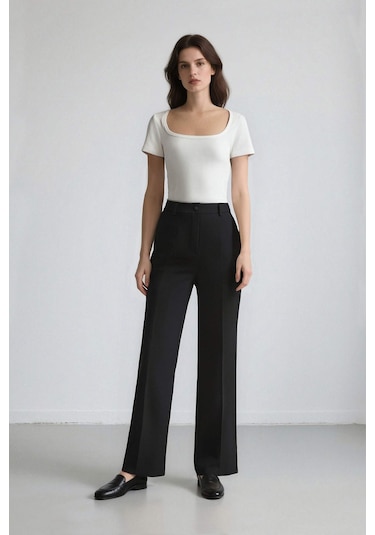 DeFacto Wide Leg Pensli Klasik Palazzo Pantolon Geniş Bol Paça Basic Düz Uzun Boy Yüksek Bel Cepli C2020AX25SPBK81 DeFacto Wide Leg Pensli Klasik Palazzo Pantolon Geniş Bol Paça Basic Düz Uzun Boy Yüksek Bel Cepli C2020AX25SPBK81