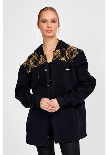 Alexander Gardi Alexandergardı Kapüşonlu Düğmeli Oversize Oduncu Sweatshirt E22-61500 001