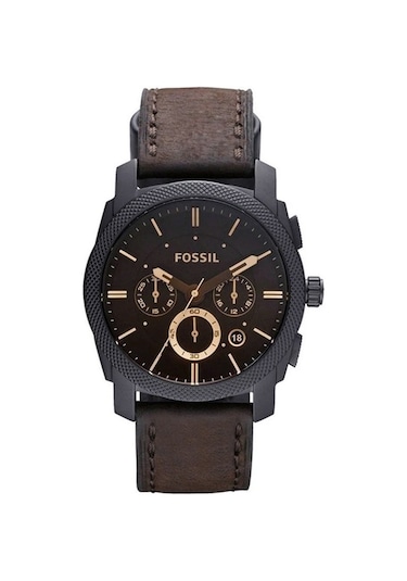 Fossil Uyumlu Hakiki Deri Saat Kordonu 22 Mm Kahverengi