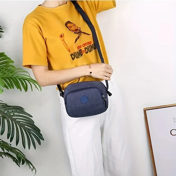 Gateesat Gri Mini Şık Crossbody Çanta - Fermuarlı Günlük Telefon Çantası Gri