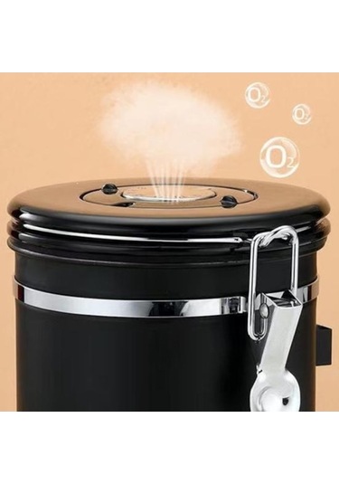 Novahub Kırmızı 1.5l Mühürlü Kutu Büyük Kapasiteli Küf Geçirmez Hafif Mükemmel Tahıllar Çay Kahve Çekirdekleri Ev İçin Kepçe İle Teneke Kutu Kırmızı