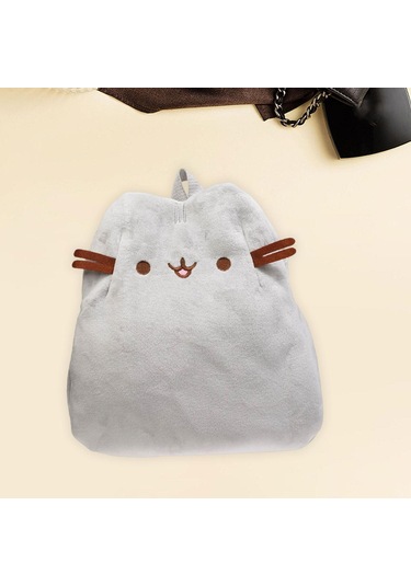 Suntek Sevimli Karikatür Peluş Sırt Çantası Moda Kadın Gri
