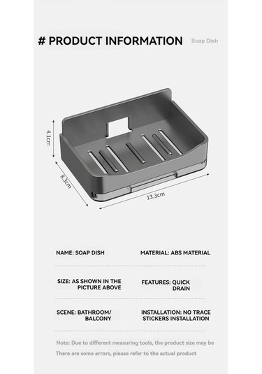 Besthome1 Duvar Montajlı Sabun Tutucu Beyaz - Su Tüpü Ve Taşınabilir, Dayanıklı Abs Plastik Beyaz