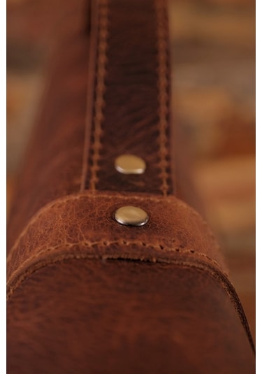 Toronto - Hakiki Deri Postacı Ve Evrak Çantası Kahverengi