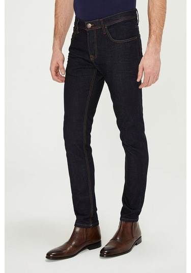 Düz Renk Erkek Kot Pantolon Mavi