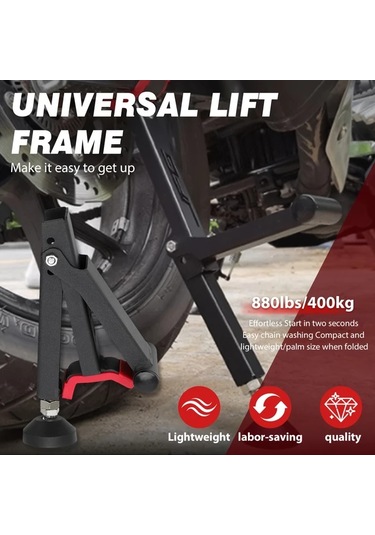 Dashanshop Siyah Motosiklet Tekeri Kaldırma Sehpası - Ön Arka Ayarlanabilir Dirt Pit Supermoto Enduro