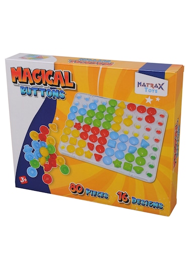 Matrax Oyuncak Sihirli Düğmeler 80 Parça