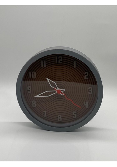 Kahverengi Spiral, Siyah Kasa, Modern Duvar Saati Siyah