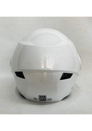 Gdr Yarım Kask Of-627 Parlak Beyaz Şefaf Vizörlü