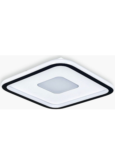 Tavan Led Avize Plafonier Orta Işıklı 40x40cm Siyah - Sarı