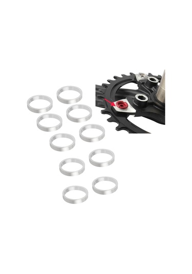 Homyl 10x Zincir Tekerlek Plakası Vida Contaları Metal Dağ Gümüş