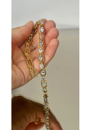 Mavi Topaz Elmas Bileklik 179