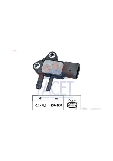 Vw Touareg Egzoz Basinc Sensoru 2.5 Tdi 2004-2010 Facet 103297