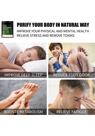 Mufunye Doğal Bambu Kömürlü Ayak Bantları - Stres Giderici, Rahat Uyku Sağlayan Masaj Pedi 10 Adet Beyaz