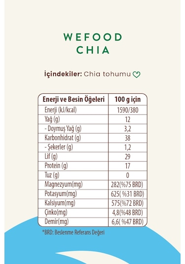 Wefood Siyah Chia 300 G