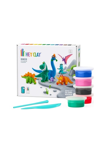 Hey Clay Hava İle Kuruyan Kil 15'li Kutu - Dinozorlar