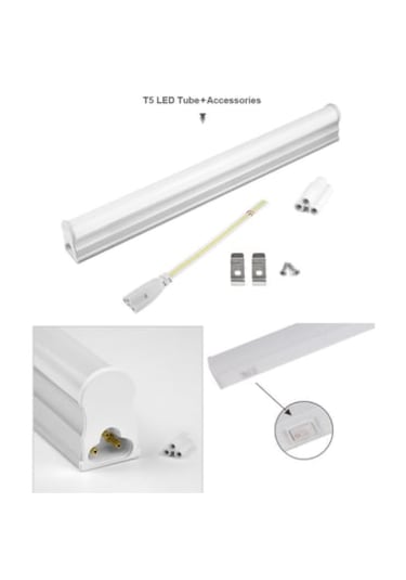 12v T5 Bant Armatür 12w 90cm Beyaz 12 Volt Karavan Tekne Araç