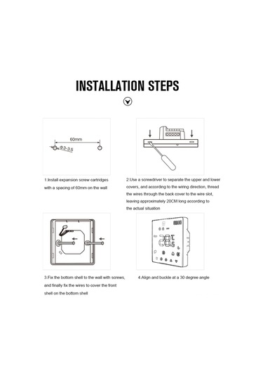 Yaleker Siyah Akıllı Isıtıcı Termostatı, Ip20, 16a, Lcd Dokunmatik Ekran, Manuel/otomatik Mod, Haftalık Programlama, Çocuk Kilidi