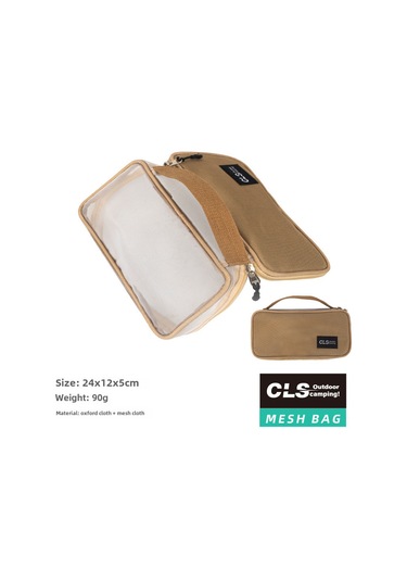 Mufunye Dışarıda Mutfak Gereçlerini Sulardan Koruyan Taşınabilir Organize Edici Çanta - Bej Büyük Boy Çok Renkli