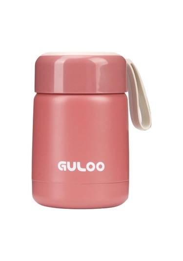 Lemestar 304 Çelik Termos Kavanoz, 300ml Kapasite, Çocuklar İçin Isı Saklama, Pembe GÜMÜŞ