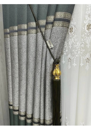 Nivemeshome Yeşil Saçaklı Gold Aparat Tavan Toplama Braçol Altın