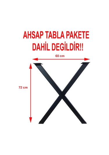 Metal Masa Ayağı Çapraz Model X Masa Ayakları 1,5 Mm Kalınlık