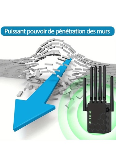 Xuweiwei Siyah Wıfı Genişletici Ev Ağ Sinyal Yükseltici 2.4ghz 36 Anten 360 Kapsama Ethernet Destekli