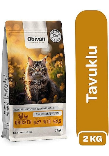 Obivan Tavuklu Yetişkin Kedi Maması 2 Kg