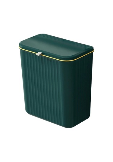 Sones 9l Mutfak Askılı Atık Kutusu Kapaklı Sürgülü Kapaklı Lavabo Altı Çöp Kutusu Yeşil