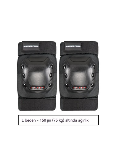 Motosiklet Dizlik Dirsek Pedleri Dört Parçalı Kılıf Siyah - Titanyum