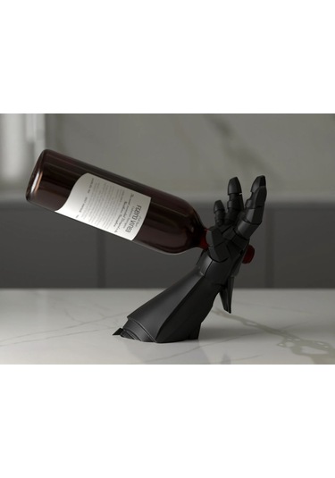 Iron Man El Şaraplık Biblo Şarap Tutucu Dekoratif Şarap Rafı Plastik