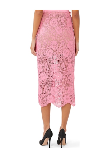 Self-portrait Self - Portrait Dantel Midi Etek Pembe