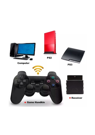 Kablosuz Oyun Kolu Pc-ps2-ps3 Game Pad Titreşimli
