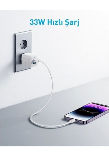 Anker 323 Şarj Cihazı 33w - A2331 - Beyaz