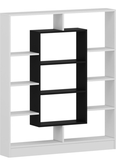 Venüs Kitaplık - Parlak Beyaz / Siyah