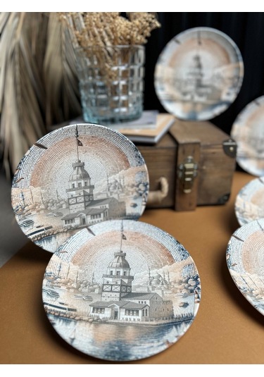 Tabak Evi Maiden Chic Porselen Pasta Tabağı 21cm 6 Kişilik 6 Parç