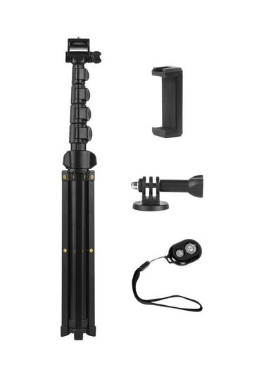 Createtech Andoer 168 Cm 2'lu Telefon Selfie Çubuğu + Tripod, 3 Kg Telefon Tutucu