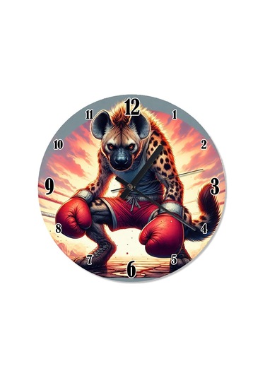 Boksör Sırtlan Dekoratif Duvar Saati