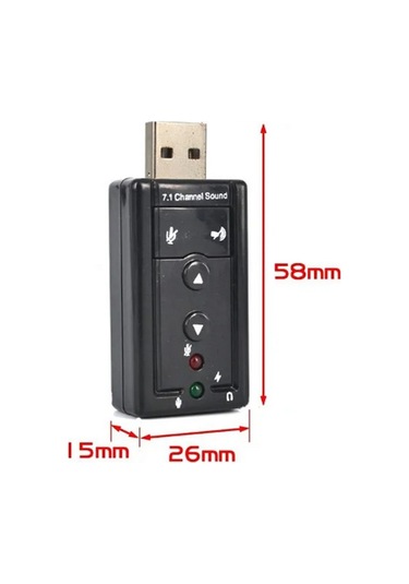 7.1 Usb Stereo Ses Adaptörü , Harici Ses Kartı, Pc Ve Dizüstü Bilgisayar İçin 3d Usb Ses Adaptörü,