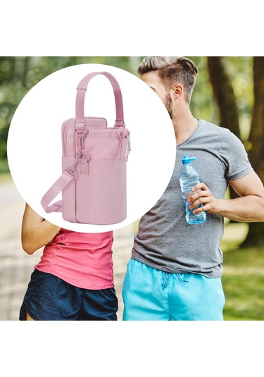 Suntek Telefon Cebi Hediye Piknik Şişe Kılıfı Tutucu Su Pembe