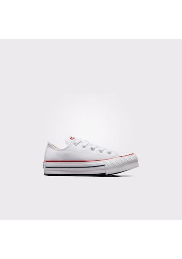 Converse Chuck Taylor All Star Eva Lift Canvas Platform Çocuk Beyaz Sneaker Düz 372862c Beyaz
