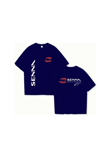 Snapbuy 2025 Erkek T-shirt Ayrton Senna Formula 1 Grafik Xxs-4xlturuncu Turuncu